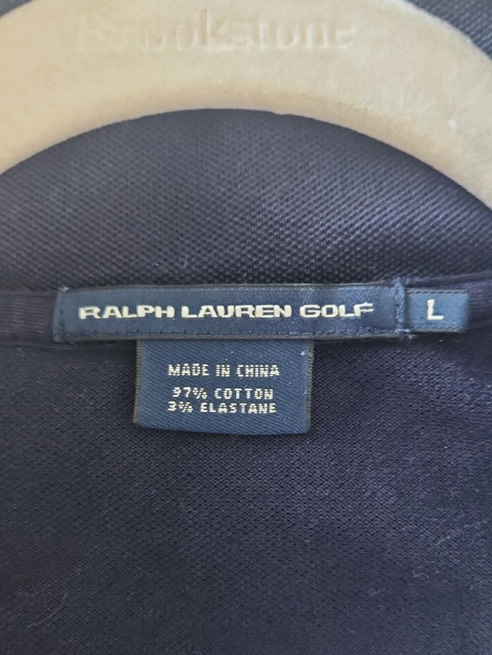 Ralph Lauren Golf navy sleeveless mock neck zip polo with white accents - Picture 2 of 5